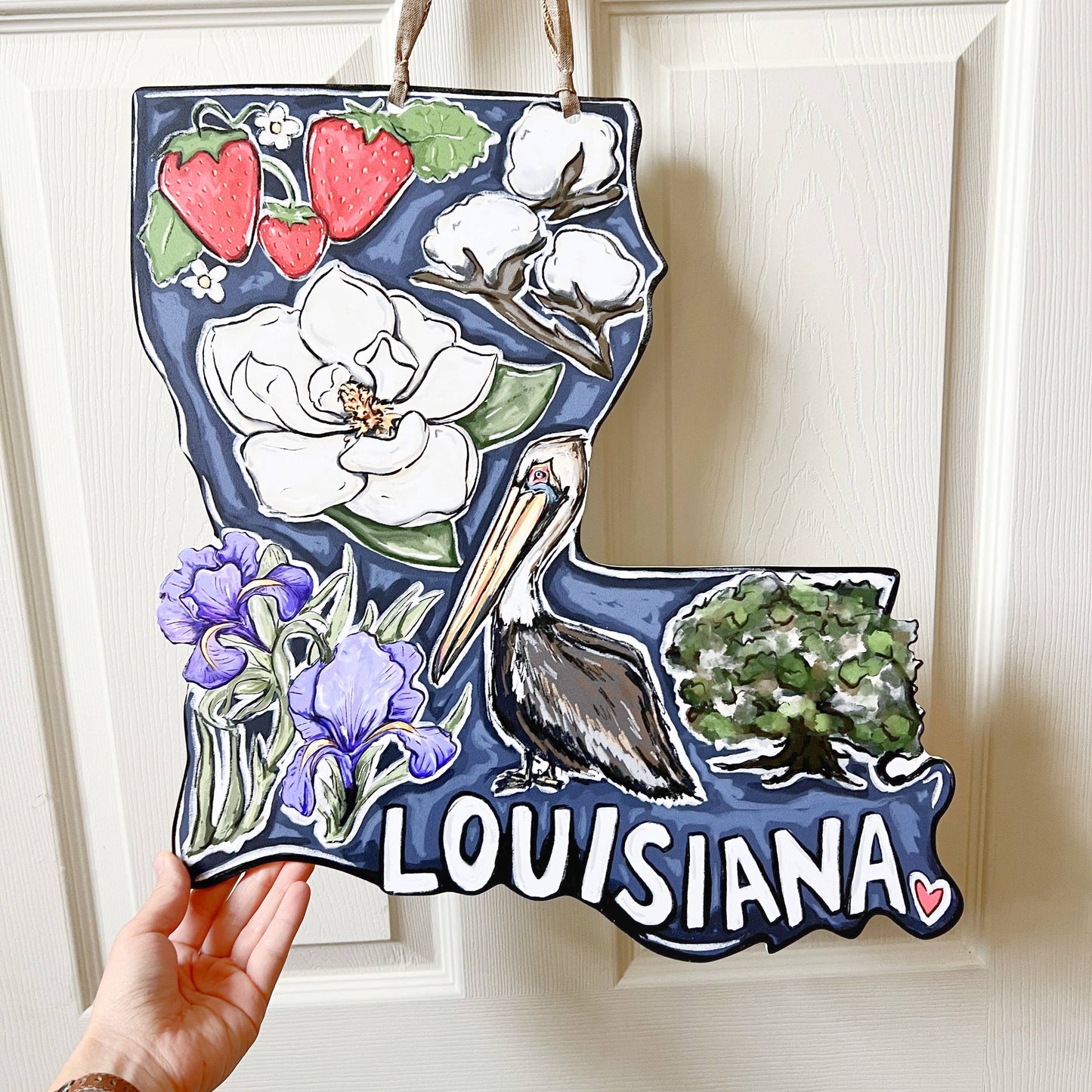 Louisiana State Favorites Door Hanger-Southern Beauty USA