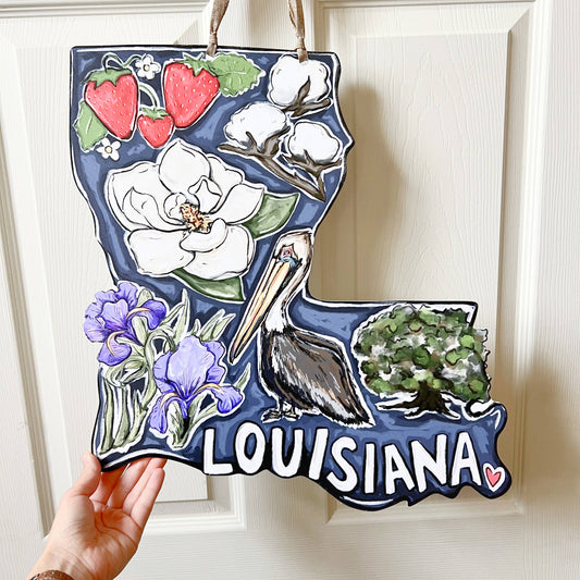 Louisiana State Favorites Door Hanger-Southern Beauty USA