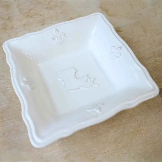 Louisiana Tidbit Dish White 4.5x1.5x4.5