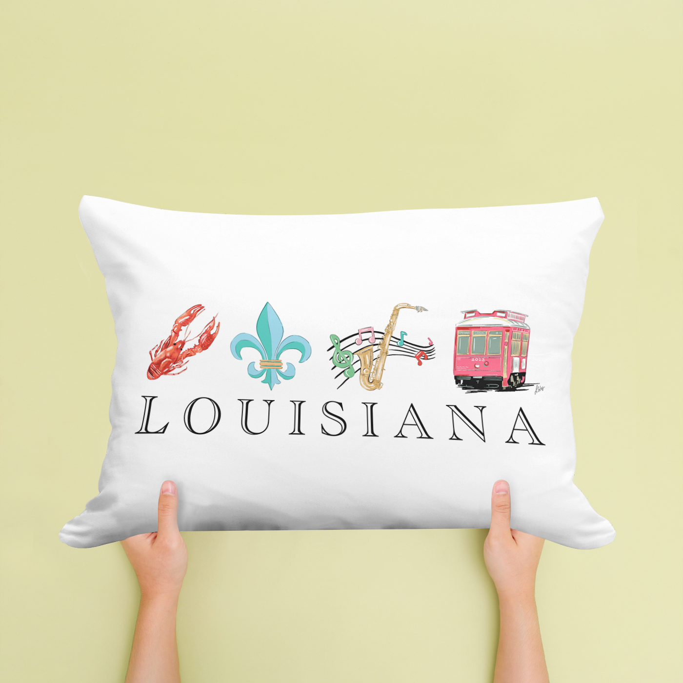 Laura Louisiana Pillow: 12"x18"