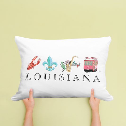 Laura Louisiana Pillow: 12"x18"