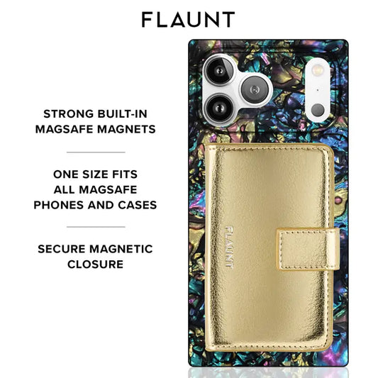 Gold Leather Magsafe Wallet