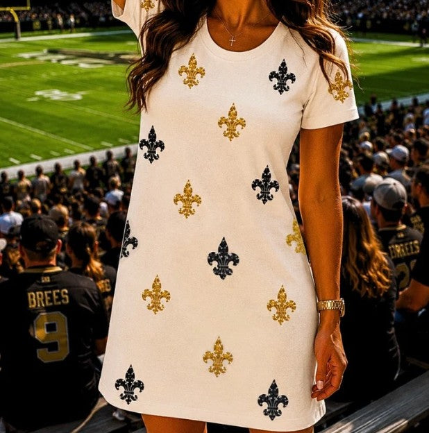 Fleur de lis Sequin Dress