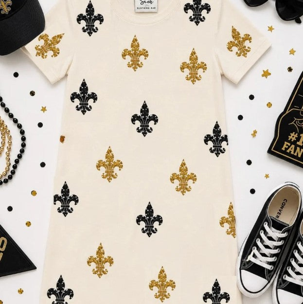 Fleur de lis Sequin Dress