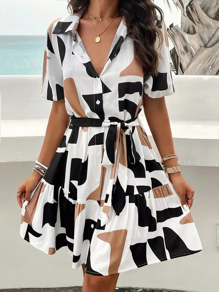 Elegant Printed Dress