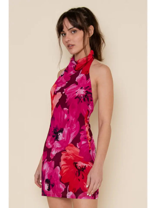 Tropical Halter Dress
