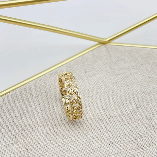 Crystal Chain Band Ring