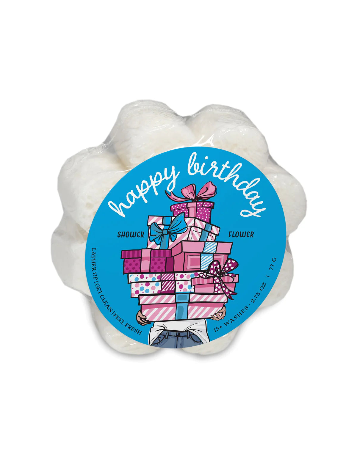 Caren Shower Soap Sponge - Happy Birthday