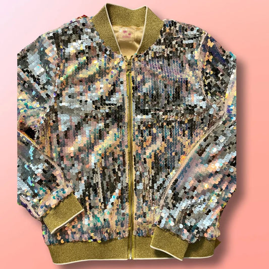 GIRLS JUST WANNA HAVE FUN SEQUIN JACKET - The Season Boutique