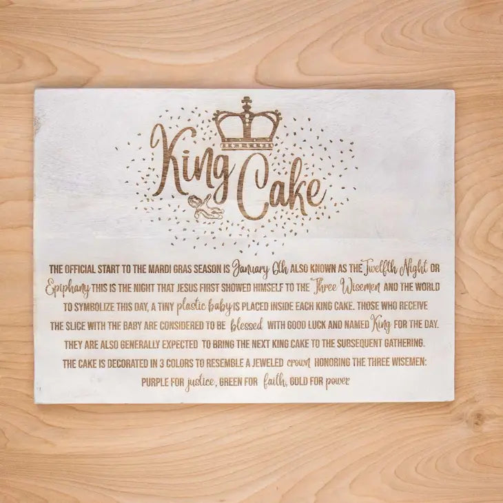 Story of the King Cake Serving Board