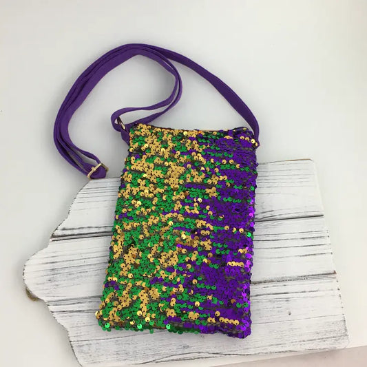 Mardi Gras Sequin Phone Bag