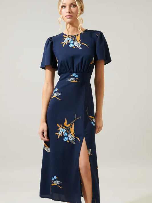 Dusk Bloom Floral Dress