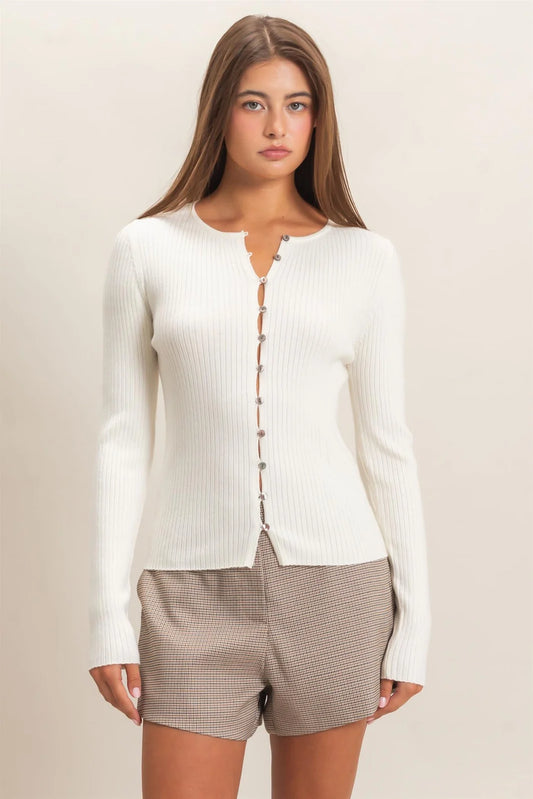 Button Front Cardigan - The Season Boutique