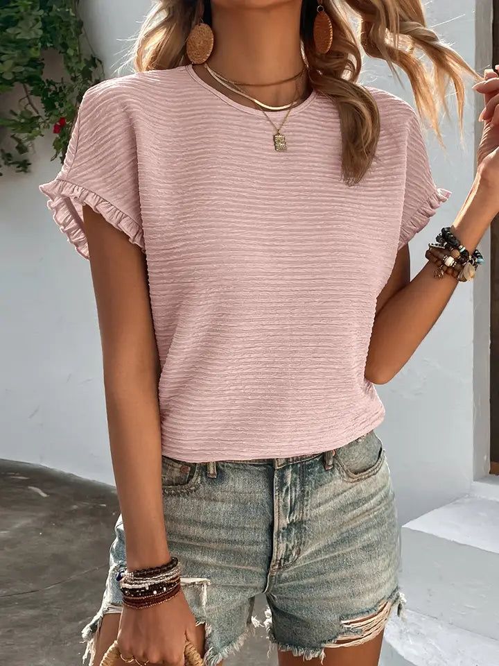 Pink Knitted Casual Top