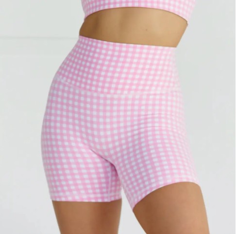 Plaid Print U-Neck Sports Shorts - The Season Boutique