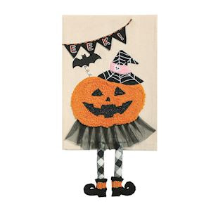 Pumpkin Dangle Leg Witch Towel