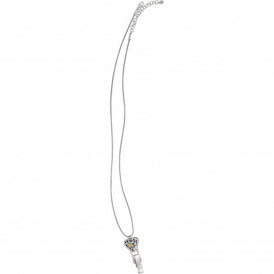 Floating Heart Badge Clip Necklace - The Season Boutique