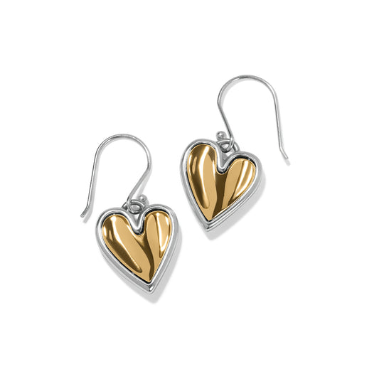 Cascade Heart Rev French Earrings