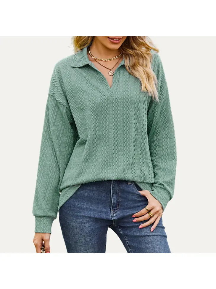 Cable Knit Top