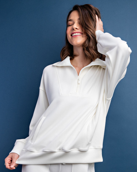 Quarter Zip Pull Over - The Season Boutique