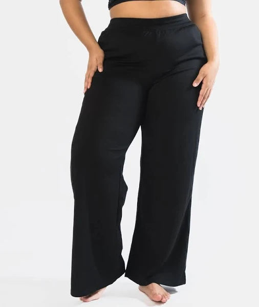 Wide Leg Long Scuba Knit