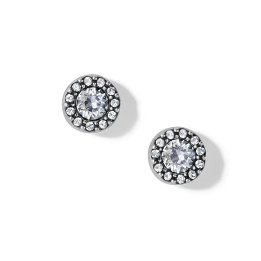 Illumina Solitaire Silver Post Earrings