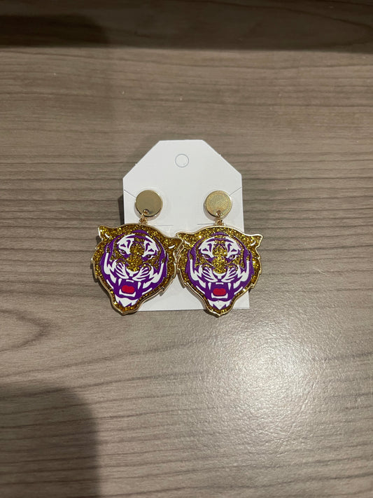 LSU Tiger Earrings