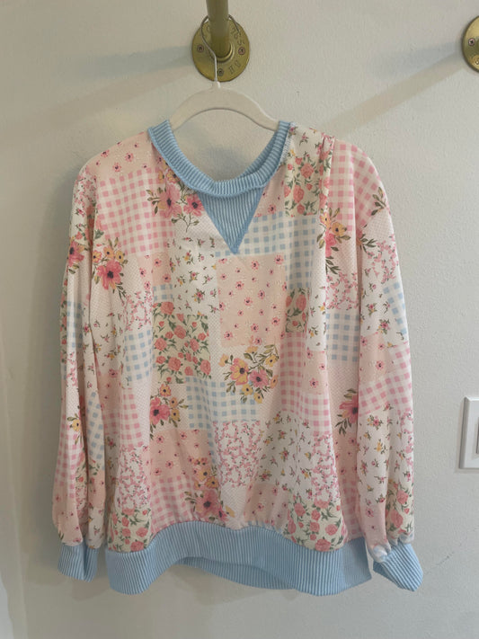 Garden Party Floral Knit Sweatshirt