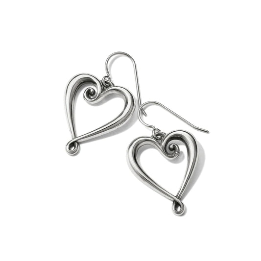 Whimsical Heart French Wire Earrings